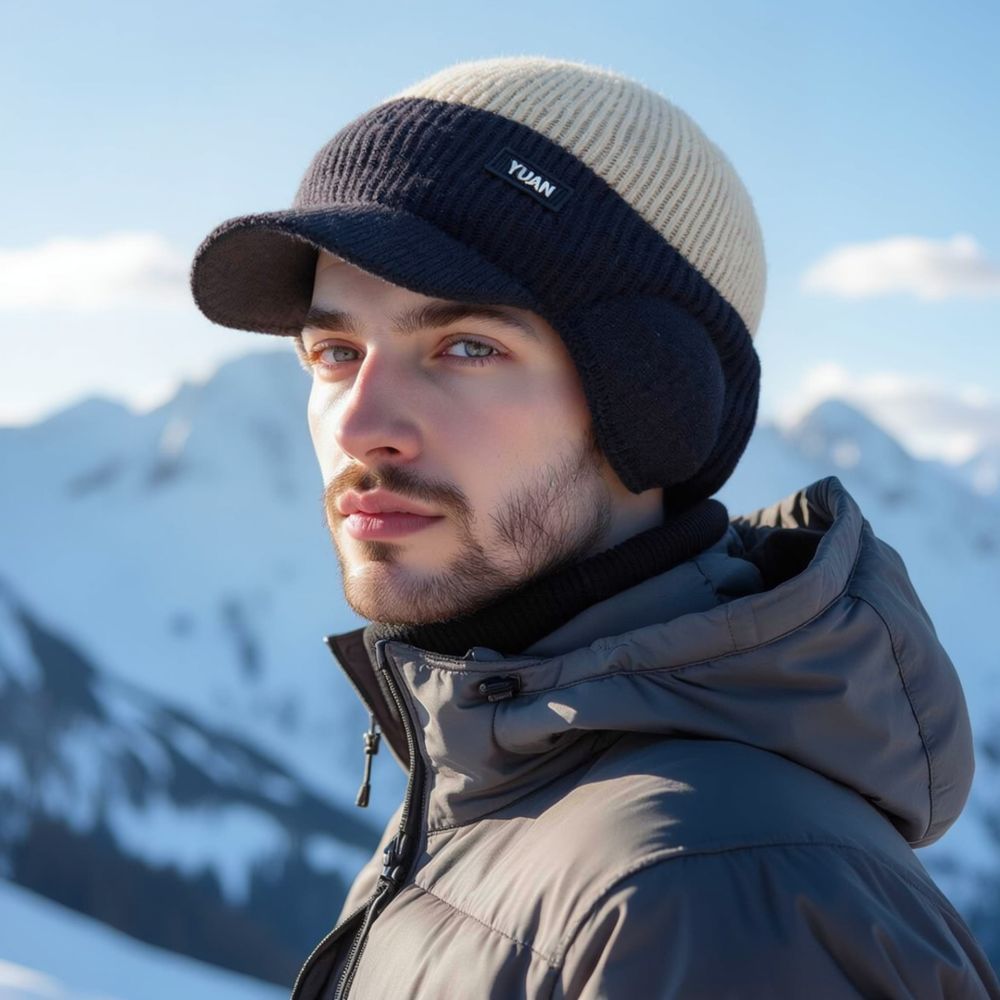 Cycling Gear To Keep You Warm - Gorro de invierno para hombre, tejido,