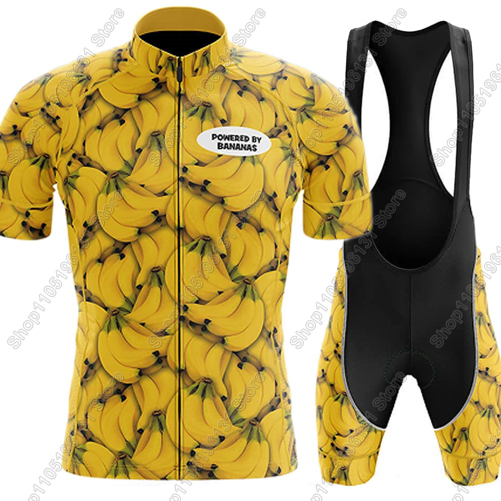 Cycling Bib Shorts - Powerouge-by-Bananas 2026 Conjunto de Jersey de